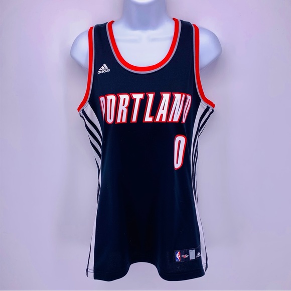 Adidas Portland Trail Blazers Damien Lillard Jersey Womens Size M - Picture 1 of 8